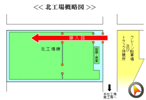 北工場概略図